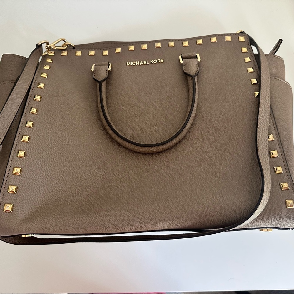 Michael Kors Brown Studded Women's Bag